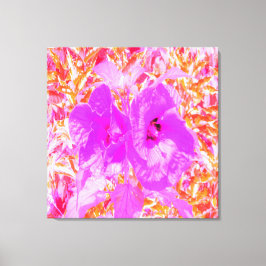 Lienzo Dos púrpura y picante ciruela loca Hibiscus