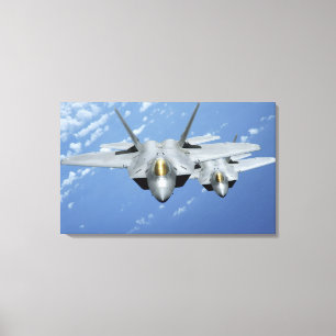Lienzo Dos rapaces F-22 vuelan sobre el Océano Pacífico 2