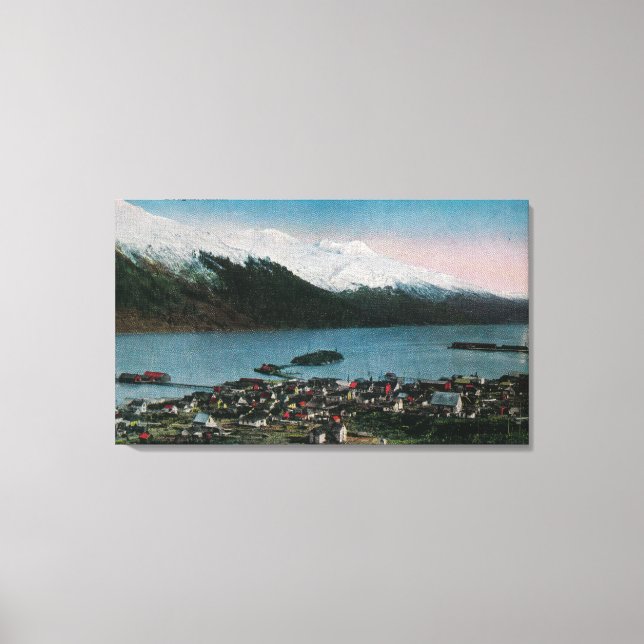 Lienzo Douglas, Alaska Town ViewDouglas, AK (Anverso)