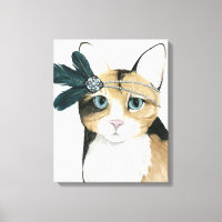 Downton Cat | Bejeweling con plumas