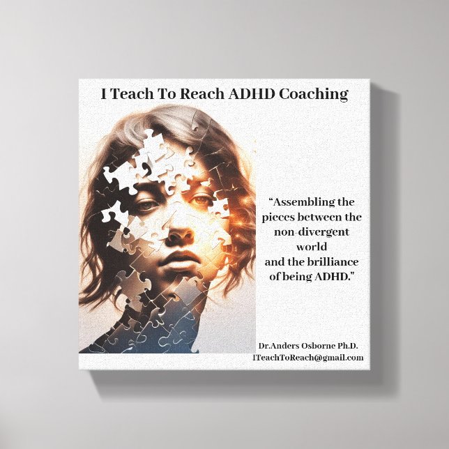 Lienzo Dr. Anders Osborne Doctorado. POSTER ADHD (Anverso)
