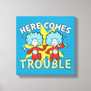 Lienzo Dr. Seuss Cosa Uno Cosa Dos Aquí Viene el Proble