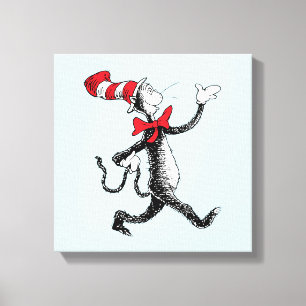 Lienzo Dr. Seuss   El gato con sombrero Paseo del gato