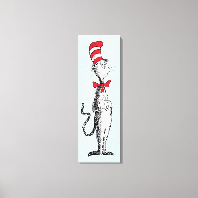 Lienzo Dr. Seuss El Gato en el Sombrero de Pie (Anverso)
