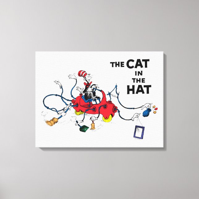 Lienzo Dr. Seuss | El gato en el sombrero limpia (Anverso)