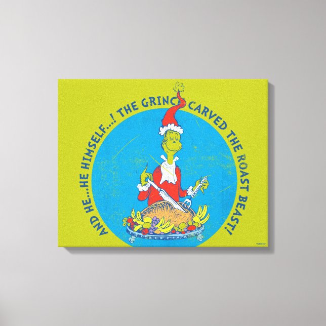 Lienzo Dr. Seuss | El Grinch | Navidades Bebida asada (Anverso)