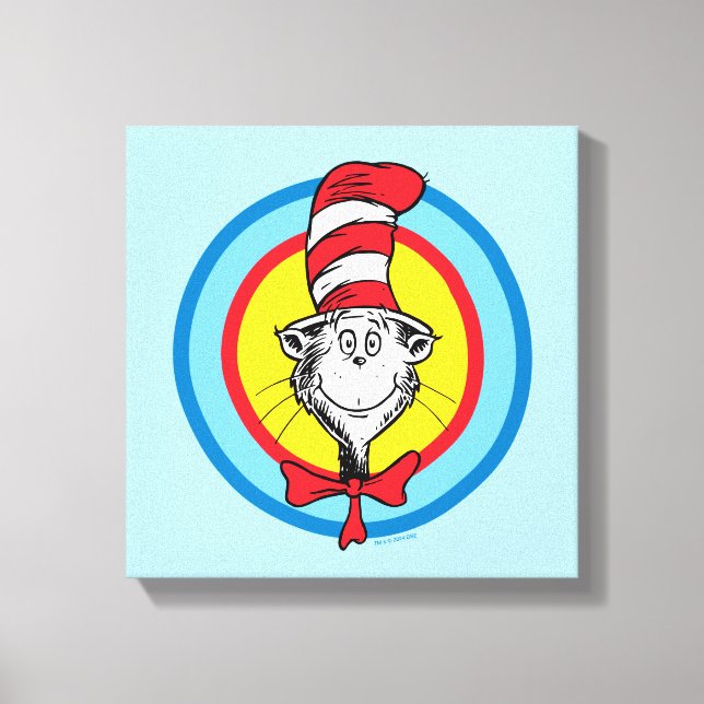 Lienzo Dr. Seuss | Gato en el gráfico de la cabeza del Go (Anverso)