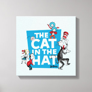 Lienzo Dr. Seuss   Gato en el logotipo del Gorra - Caract