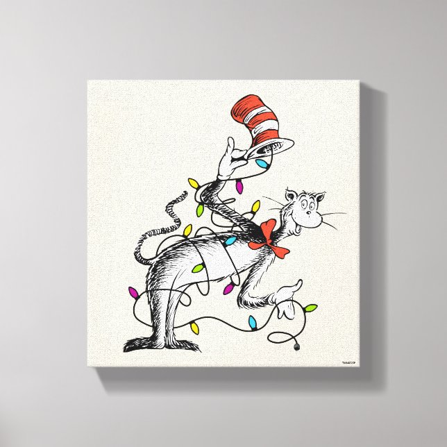 Lienzo Dr. Seuss | Gato malicioso en el Gorra (Anverso)