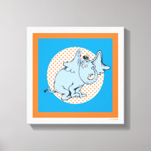 Lienzo Dr. Seuss Horton Hears A Who Lunares Naranjas