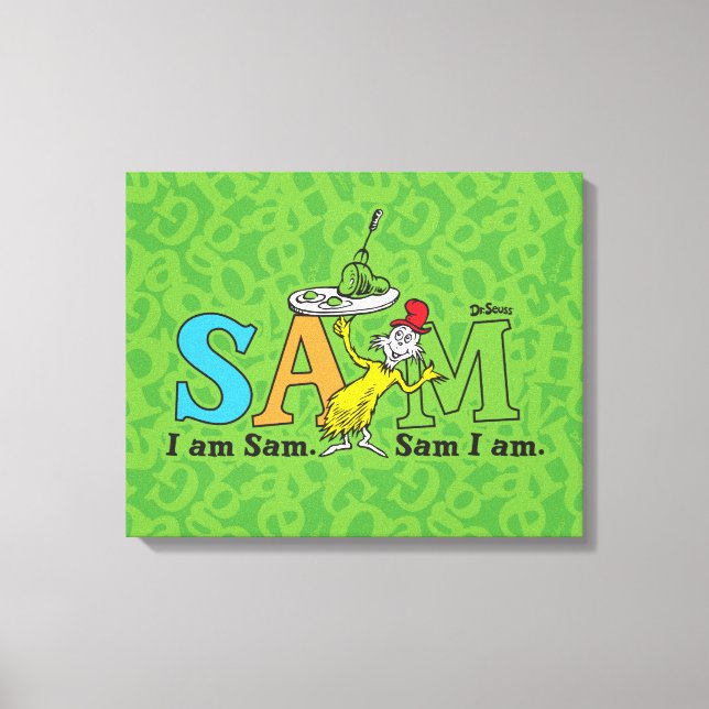 Lienzo Dr. Seuss | Soy Sam. Sam soy yo. (Anverso)