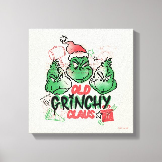 Lienzo Dr. Seuss | Viejo Grinch Claus (Anverso)