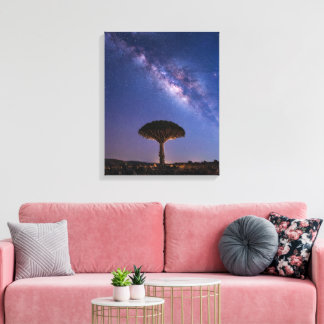 Lienzo Dragon Blood Tree Milky Way Canvas  Ancient Nature