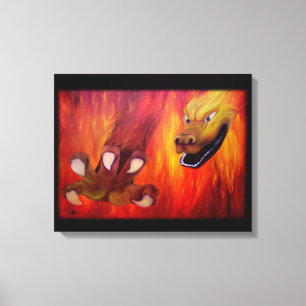 Lienzo Dragon Claw - Dragon Rojo