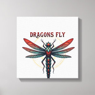 Lienzo Dragón Cool Maquinado Steampunk - Dragones Vuelan 