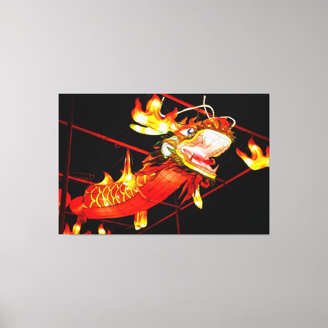 Lienzo Dragón de fuego Zhulong (Anverso)