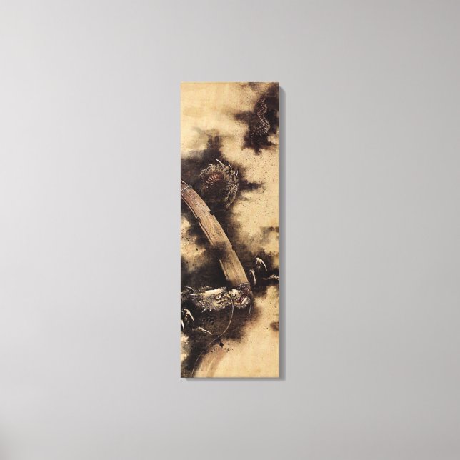 Lienzo Dragón de Hokusai (Anverso)