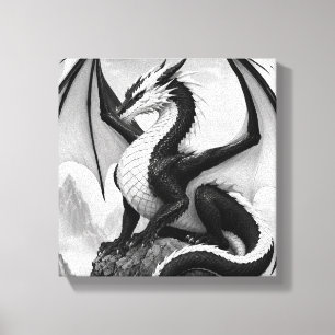 Lienzo Dragón de la llama de la sombra