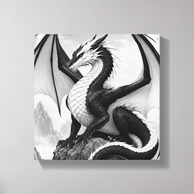 Lienzo Dragón de la llama de la sombra (Anverso)