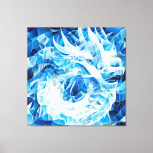 Lienzo Dragón del cielo azul