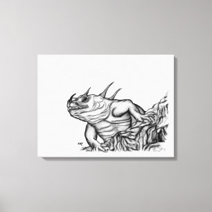 Lienzo Dragón en la Roca
