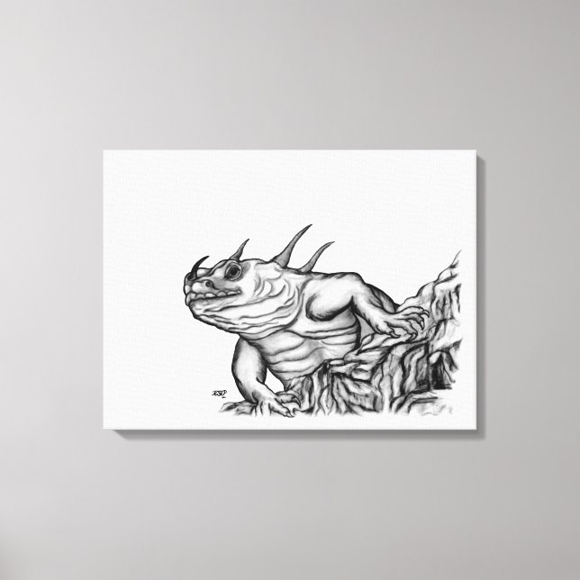 Lienzo Dragón en la Roca (Anverso)