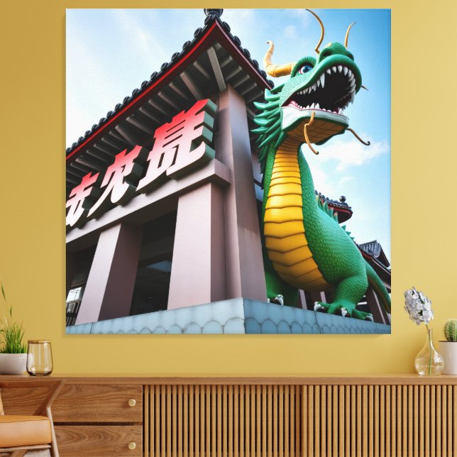 Lienzo Dragón Imperial Chino (Insitu (Sala de estar))