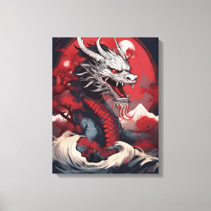 Lienzo Dragón Japonés Fantasmagórico
