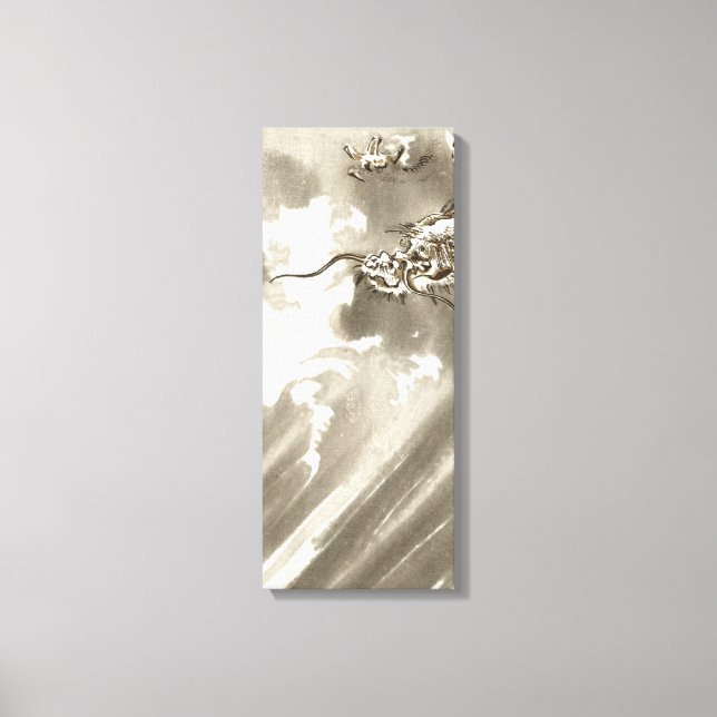 Lienzo Dragón japonés vintage (Anverso)