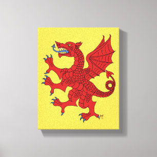Lienzo Dragon Rampant Gules