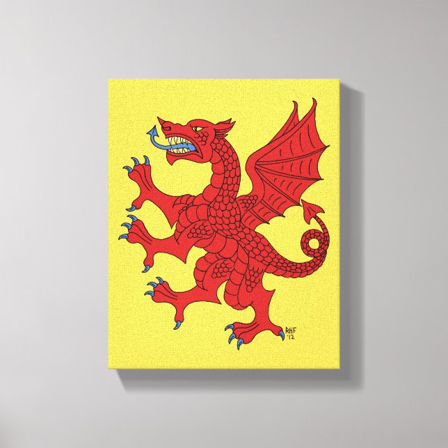 Lienzo Dragon Rampant Gules (Anverso)