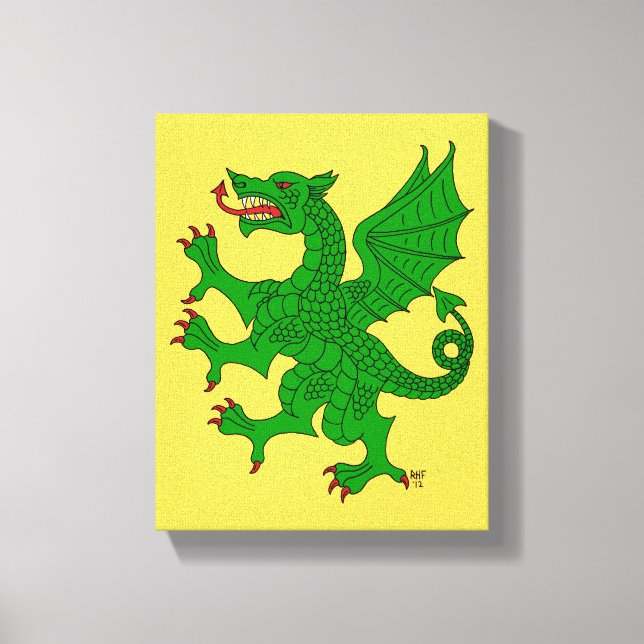 Lienzo Dragon Rampant Vert (Anverso)