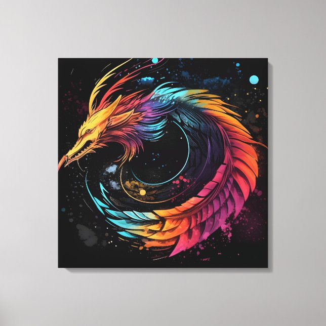Lienzo Dragon world  (Anverso)