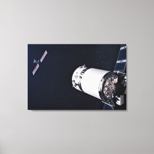 Lienzo Dragon Xl Spacecraft Aproximándose A Una Puerta Lu