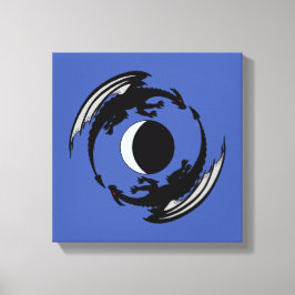 Lienzo Dragones de la luna Diseño de fantasía Imprimir li