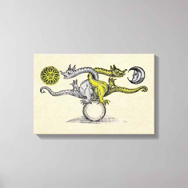 Lienzo Dragones de Oro y Plata (Anverso)