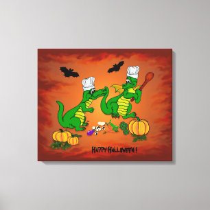 Lienzo Dragones - ¡Feliz Halloween! Hoy cocinaré