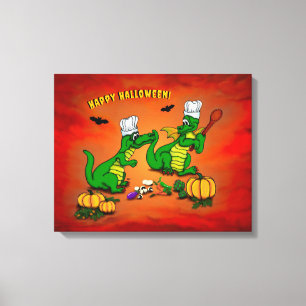 Lienzo Dragones - ¡Feliz Halloween! Hoy cocinaré