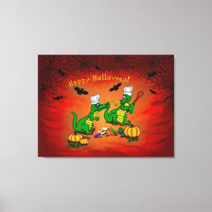 Lienzo Dragones - ¡Feliz Halloween! Hoy cocinaré