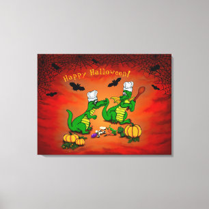 Lienzo Dragones - ¡Feliz Halloween! Hoy cocinaré