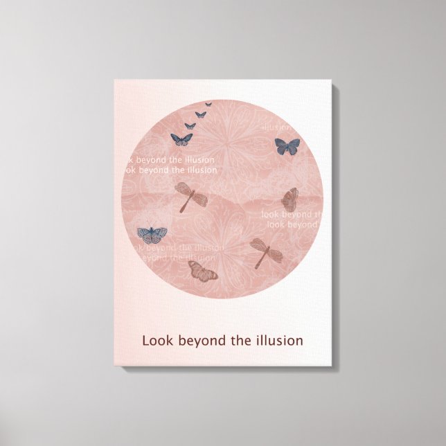 Lienzo Dragonflies and Butterflies (Anverso)