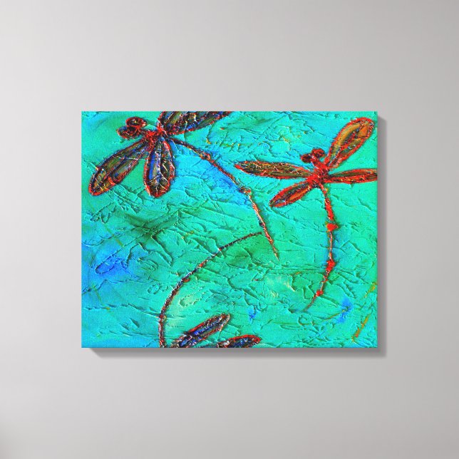 Lienzo Dragonfly Dance (Anverso)