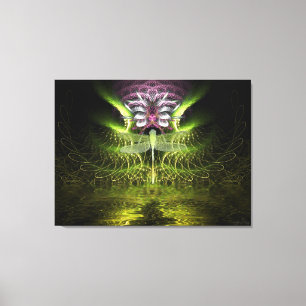 Lienzo Dragonfly Fractal Magic Wraplin Canvas