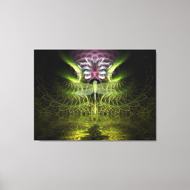 Lienzo Dragonfly Fractal Magic Wraplin Canvas (Anverso)