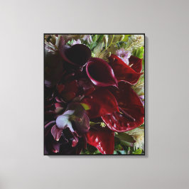 Lienzo Dramatic Burgundy Floral Canvas