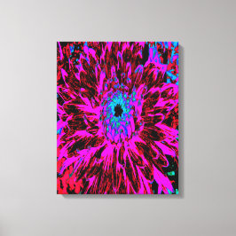 Lienzo Dramática Crimson Red, Purple y Black Dahlia