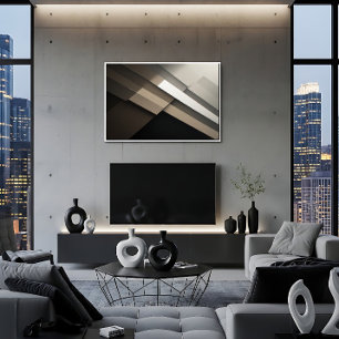 Lienzo Dramático Blanco y Negro Arquitectónico