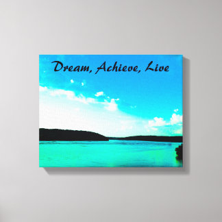 Lienzo Dream, Achieve, Live Canvas Wrap