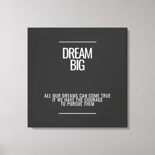 Lienzo Dream Big Acrylic Wall Art (Anverso)