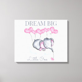 Lienzo Dream Big Little One Cute Baby Elephant